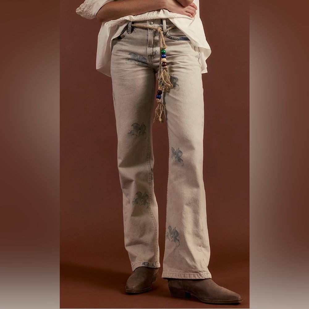 We The Free Geranium Slouchy Straight Jeans Size 30 New With Tag Sold out!